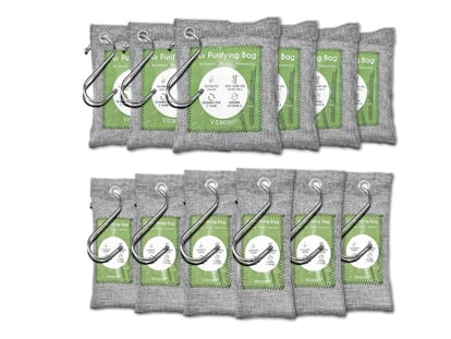 Paquete de 12 bolsas purificadoras de aire de bamb¨² para armarios y coches. SOLO 25,98€