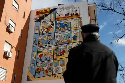 Inauguración de un mural el 14 de marzo en Carabanchel por el primer Día Oficial de Francisco Ibáñez.