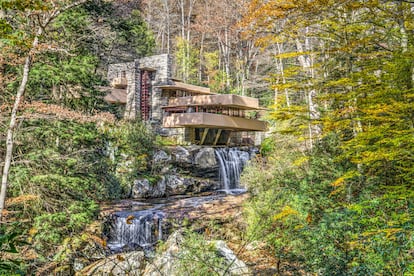 A noisy waterfall irritated residents of the “Fallingwater House,” designed by Frank Lloyd Wright in 1935.