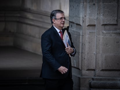 Mexico's Foreign Affairs Minister Marcelo Ebrard, at the National Palace in Mexico City on January 10, 2023.