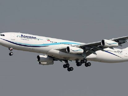 Foto de arquivo de um avião da companhia iraniana Aseman Airlines.