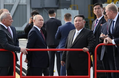 Russian President Vladimir Putin and North Korea's leader Kim Jong Un