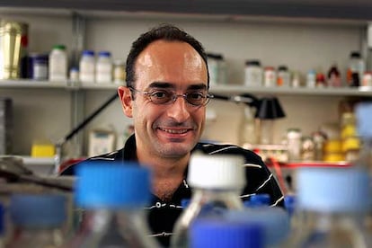 Carlos Lalueza Fox, en su laboratorio en la Universidad de Barcelona.