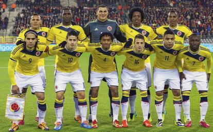 Once de Colombia en un partido de la clasificaci&oacute;n