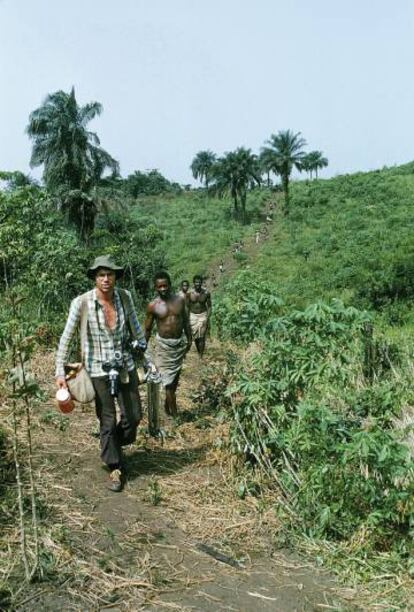  David Reed durante el rodaje de un documental en Sierra Leona en 1973.