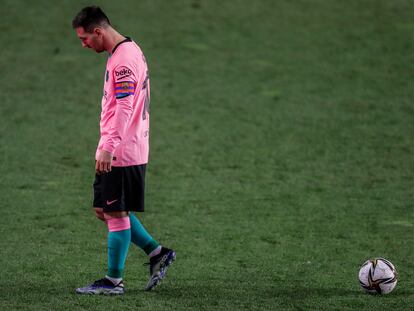 Leo Messi, durante el partido de Copa del Rey contra el Rayo.