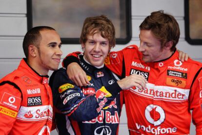 Hamilton, Vettel y Button
