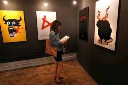 Illustrations from the exhibition on bulls recently opened in Valencia.