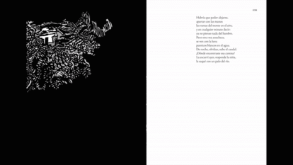 Páginas del poemario ilustrado 'La Mata'.