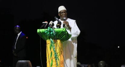 Ibrahim Boubacar Keita, este viernes en Bamako (Malí).