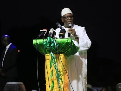 Ibrahim Boubacar Keita, este viernes en Bamako (Malí).