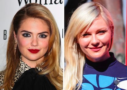 As atrizes Kate Upton e Kirsten Dunst, vítimas do Celebgate.