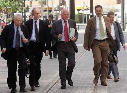 Los miembros de la delegación de eurodiputados durante su visita a Valencia el pasado marzo.