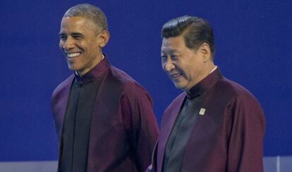 Barack Obama y Xi Jinping, el lunes en la cumbre de Asia-Pacífico