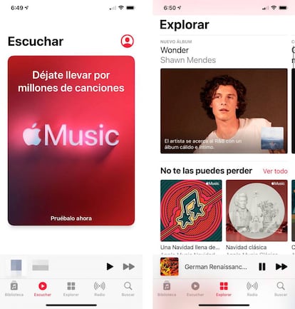 Servicio de Apple Music.