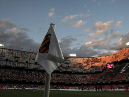 Vista del estadio de Mestalla, en Valencia.