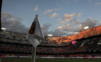 Vista del estadio de Mestalla, en Valencia.