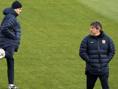 Vilanova y Roura, en el entrenamiento en París.