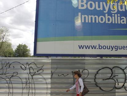 Cartel de Bouygues Inmobiliaria en Madrid.