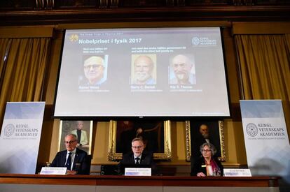 Presentaci&oacute;n del Nobel de F&iacute;sica en 2017.