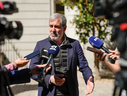 El presidente de Canarias, Fernando Clavijo, en Madrid el día 9.