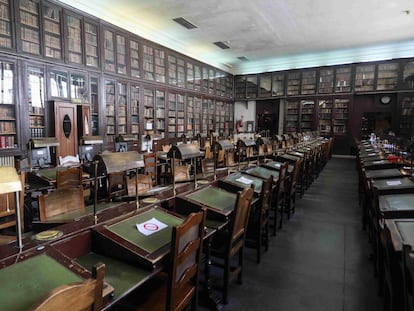 Interior de la biblioteca del Ateneo de Madrid, en abril del año pasado.