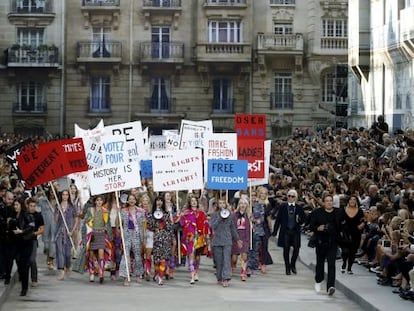 Desfile de Chanel, ayer en Par&iacute;s.