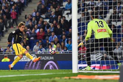 Griezmann marca el gol del Atlético.