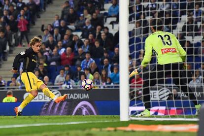 Griezmann marca el gol del Atl&eacute;tico.