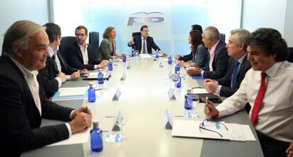 Rajoy presideix la reunió del Comitè de direcció del PP.