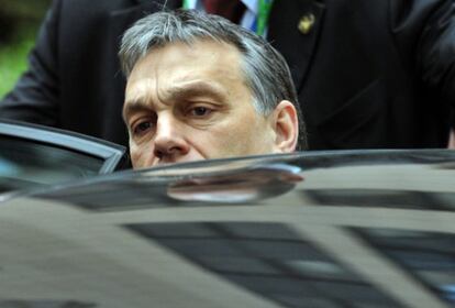 El primer ministro h&uacute;ngaro, Viktor Orban, a su salida de la cumbre de la Uni&oacute;n Europea la semana pasada en Bruselas.
