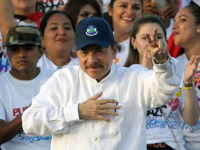 O presidente da Nicarágua, Daniel Ortega, durante o 39 aniversário da revolução sandinista.