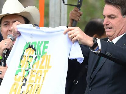 Jair Bolsonaro durante la presentación de su nuevo partido, este martes en Brasilia.