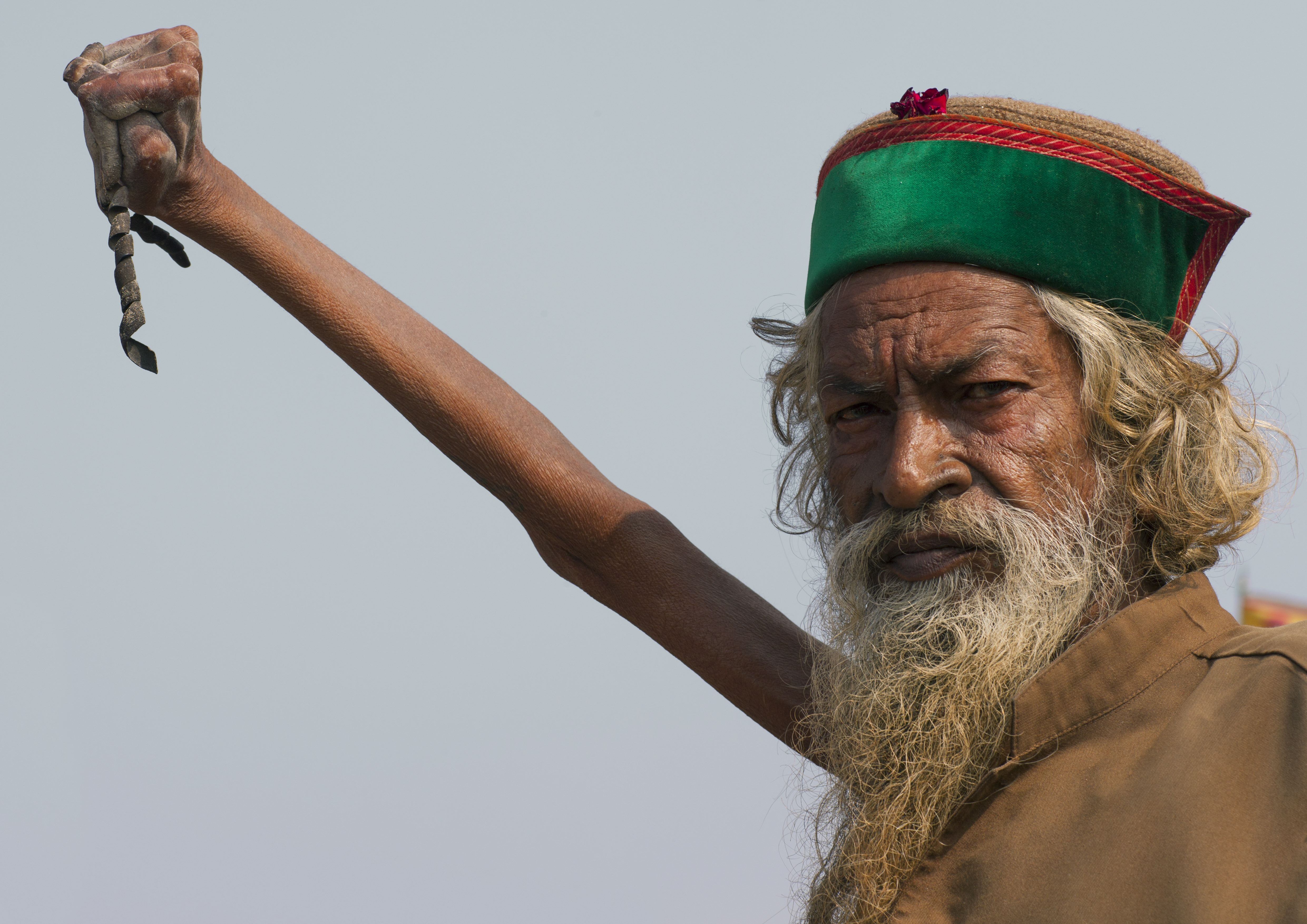 Amar Bharati fotografiado en febrero de 2013 en Allahabad, India.