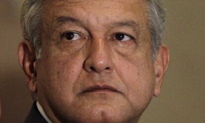 Andrés Manuel Lopez Obrador, candidato del PRD en las recientes elecciones de México, durante una conferencia el 20 de julio de 2012.