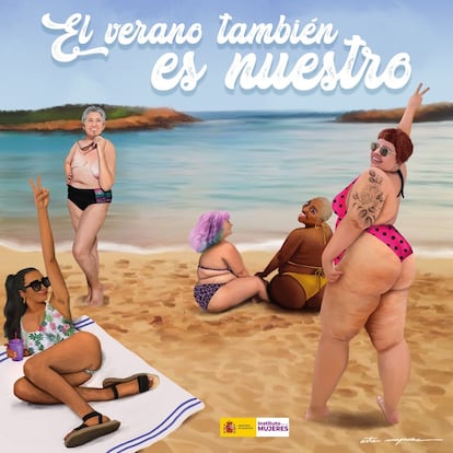 Cartel de la campaña 'El verano también es nuestro' del Instituto de las Mujeres.
