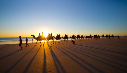 Cable Beach (Broome, Australia). Pasear en camello por sus orillas es una de las actividades que se pueden hacer en esta vasta playa de arenas rojas en la salvaje región de Kimberly, en el noroeste de Australia. Este año ha conseguido colocarse en el 'top 10' del 'ránking' de las mejores playas del mundo (en 2022 ocupaba el puesto número 11).