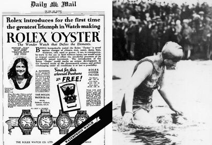 El primer Rolex Oyster se dio a conocer con la gesta de Mercedes Gleitze de atravesar a nado el canal de la Mancha.