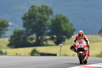 Marc M&aacute;rquez, en el circuito de Mugello.