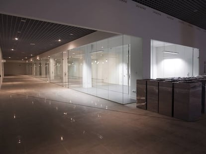 Interior del museo de las gemas de Málaga el 17 de enero de 2012, el día antes de su inauguración.  