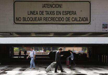 Estación de Chamartin durante la huelga de taxis.