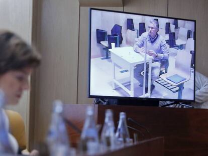 Granados, durante su comparecencia por videoconferencia en la comisi&oacute;n de investigaci&oacute;n de la Asamblea de Madrid.