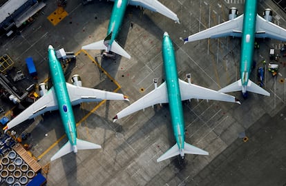 Fabricación de aviones 737 Max-9 de Boeing en la planta de la compañía en Renton (Washington).