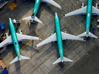 Fabricación de aviones 737 Max-9 de Boeing en la planta de la compañía en Renton (Washington).