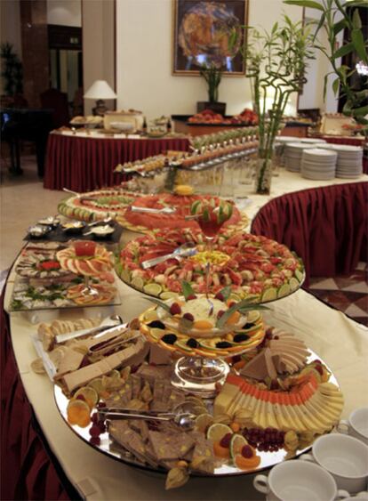 Algunos de los platos que se pueden degustar en el brunch del Hotel Intercontinental
