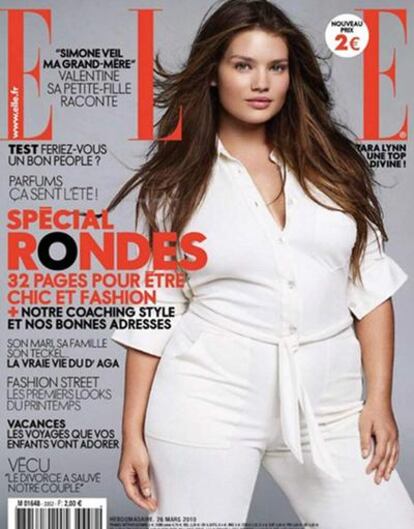 Tara Lynn, en la portada de <i>Elle</i> de este mes.