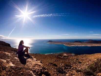 Vista de La Graciosa desde la isla de Lanzarote. 