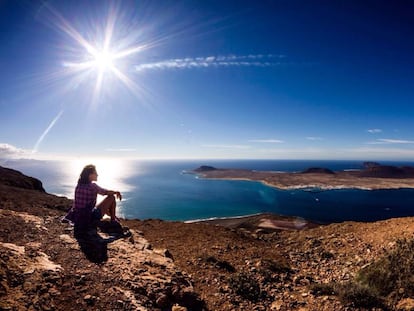 Vista de La Graciosa desde la isla de Lanzarote. 