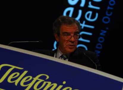César Alierta en la VI Conferencia de Inversores de Telefónica celebrada en Londres.