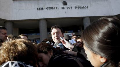 El vicealcalde de Madrid, Manuel Cobo, tras su declaración en los juzgados de Instrucción de Madrid.